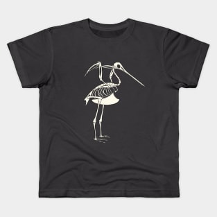 Bar-Tailed Godwit Skeleton Kids T-Shirt